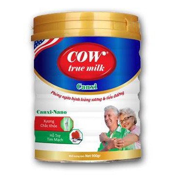 Sữa bột Cow True Milk Canxi Nano Gold 900g