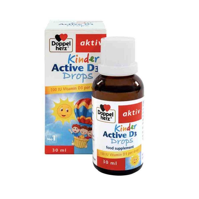 Siro Bổ Sung Vitamin D3 Hỗ Trợ Tăng Cường Hấp Thu Canxi, Phát Triển Chiều Cao Trẻ Sơ Sinh Và Trẻ Nhỏ Doppelherz 30ml