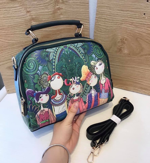 Túi hộp cô gái xanh