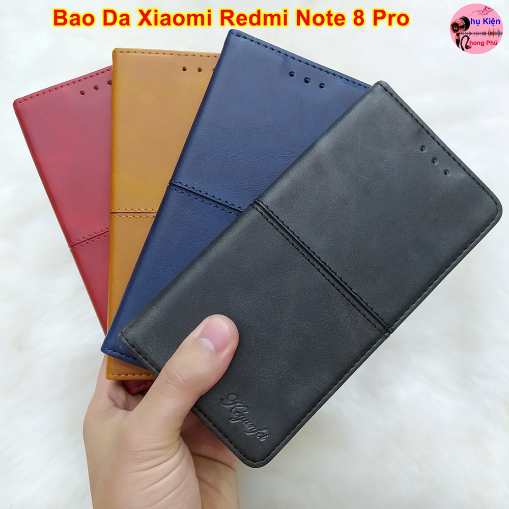 Bao Da PU Dành Cho Xiaomi Redmi Note 8 Pro Kiểu Dáng Gấp 2 Mặt Và Có Phối Ví