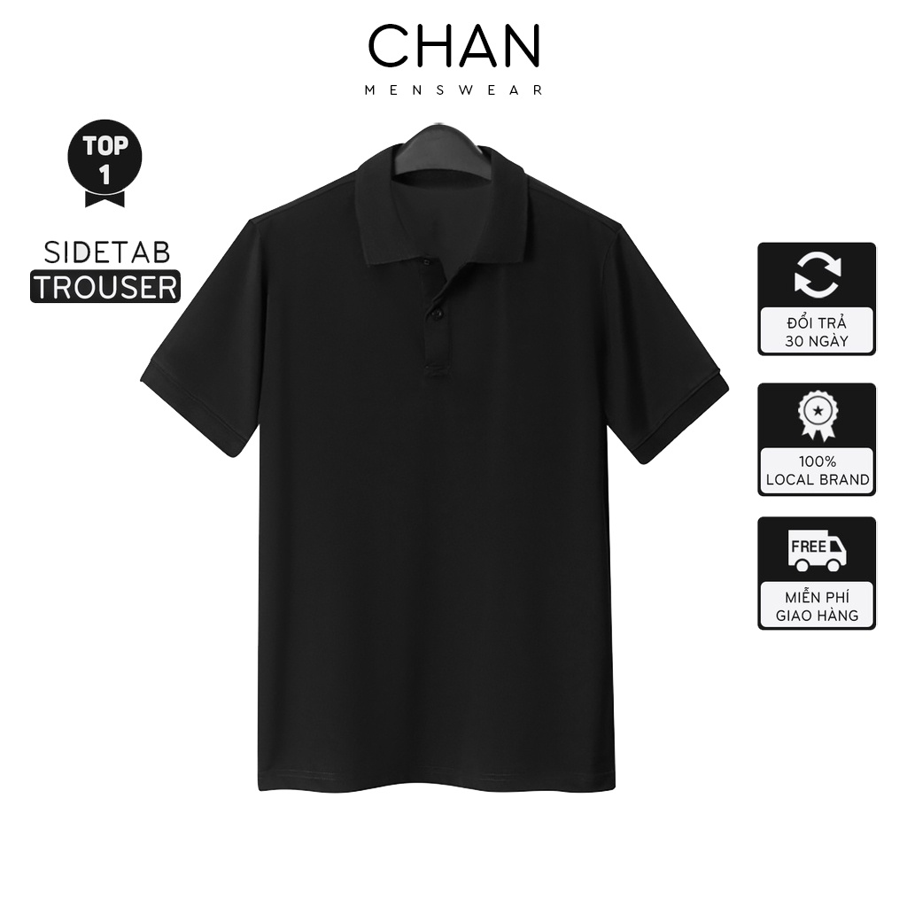 Áo polo nam cổ bẻ CHANMENSWEAR thun basic cộc tay vải cá sấu cotton phong cách trẻ trung thanh lịch chuẩn from