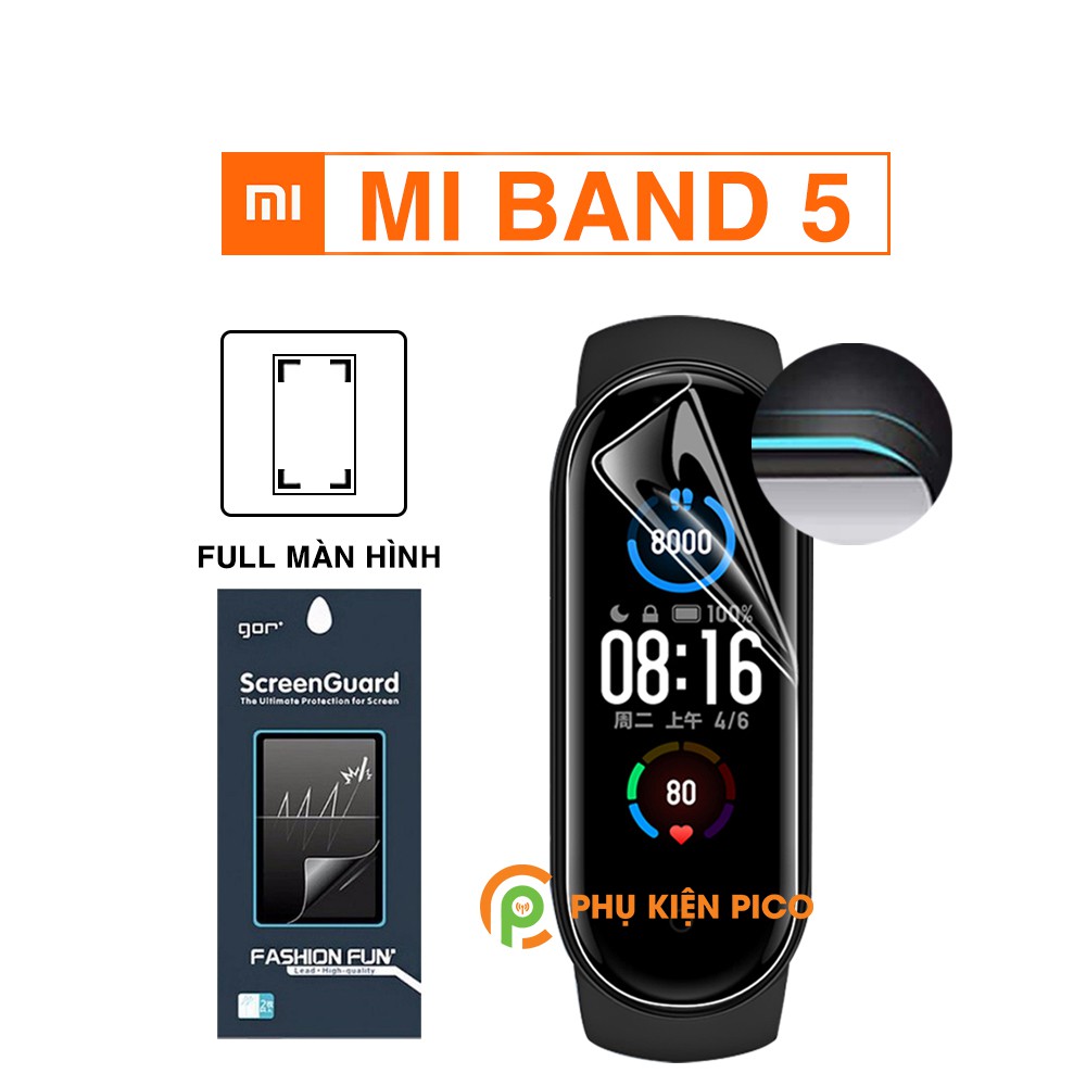 Dán màn hình Mi Band 5 full màn hình trong suốt chính hãng Gor - Dán dẻo Mi Band 5