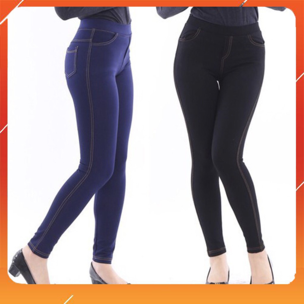 Quần legging giả jean co giãn hàng cao cấp 4 túi | BigBuy360 - bigbuy360.vn