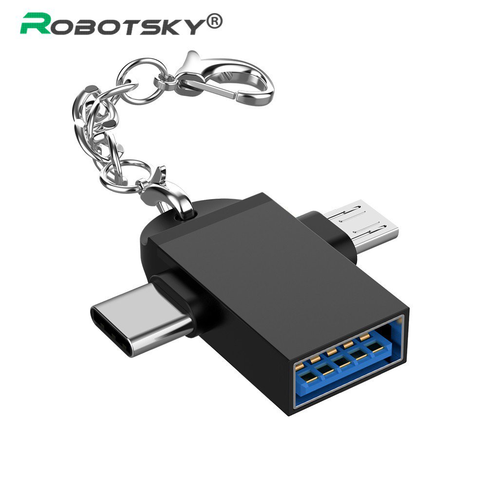 Đầu Chuyển Đổi Từ Rbgp Type-C Micro Usb Sang Usb 3.0 2 Trong 1