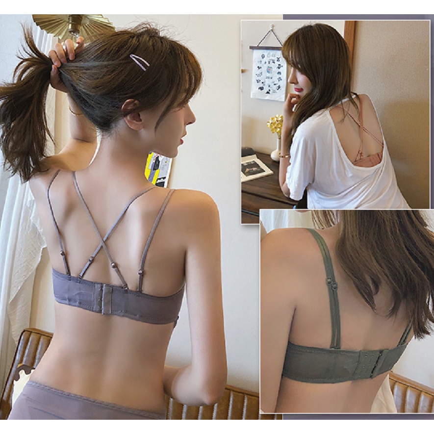 1 Set Áo Lót Nâng Ngực Thêu Hoa + Quần Lót Ren Thời Trang Quyến Rũ Cho Nữ