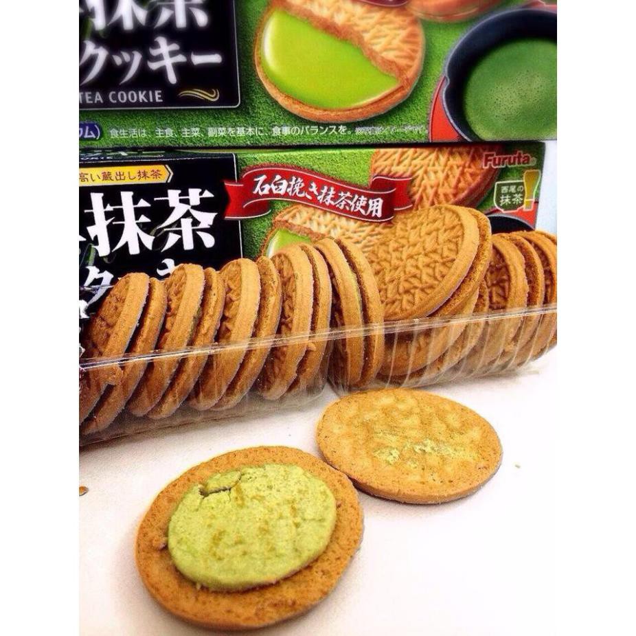 Bánh Furuta Green Tea Cookies vị Trà xanh hộp 120gr (10 bánh)