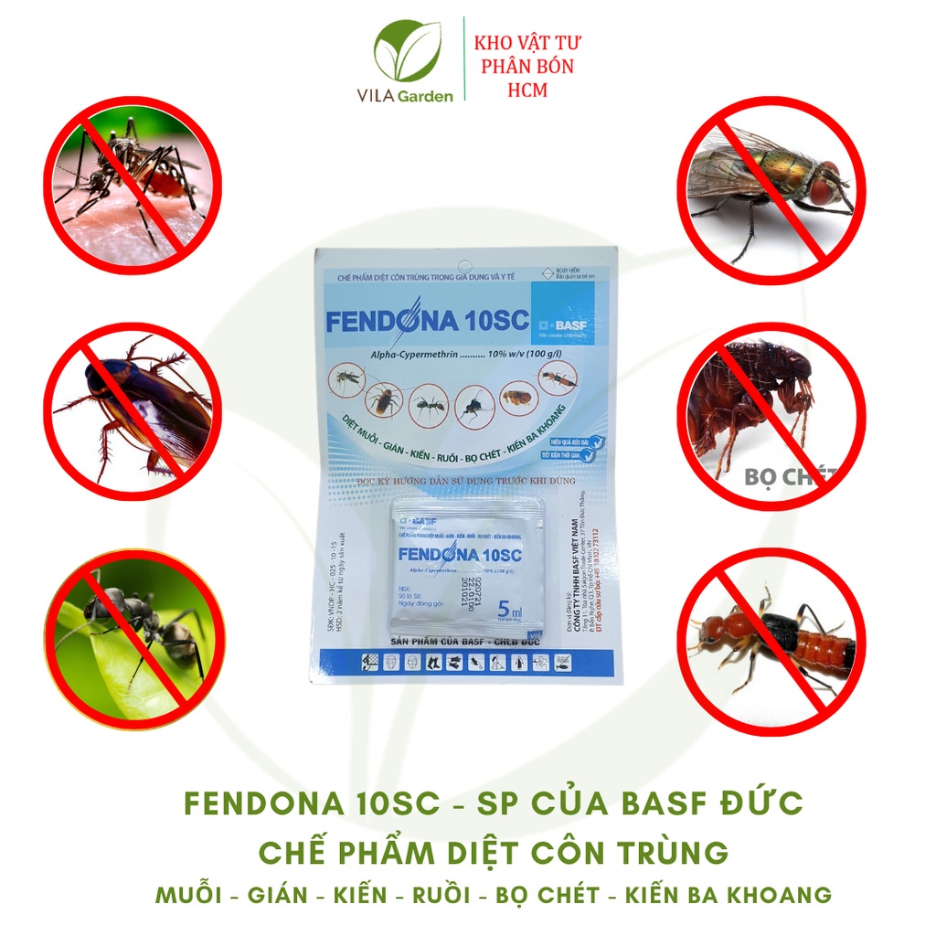 Thuốc trừ kiến, muỗi, gián, côn trùng Fendona 10SC (5ml)