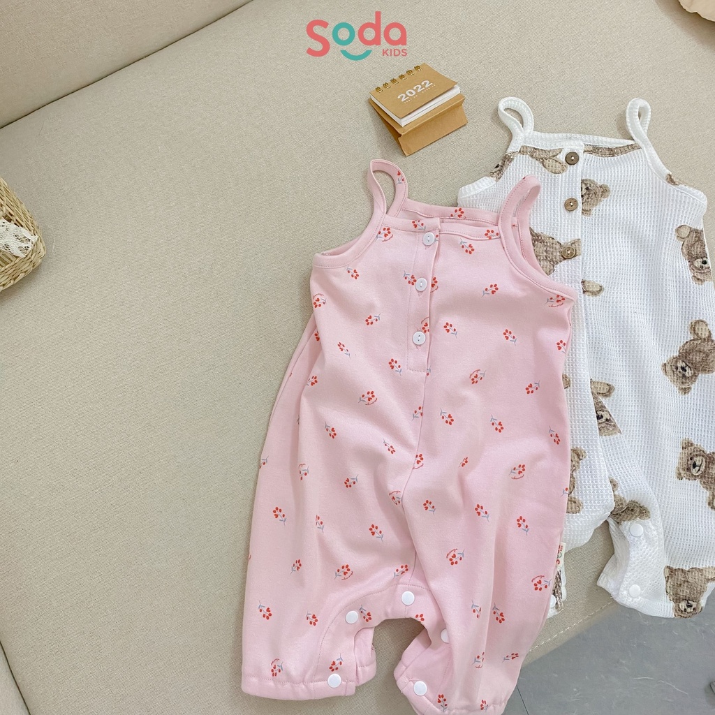 Body dây cho bé SODA KIDS chất liệu waffle-cotton thiết kế 2 dây họa tiết
