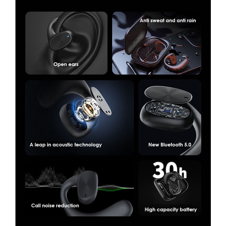 X6 Bluetooth Headset New Binaural With Charging Bin Bone Conduction Concept Sound Conduction Air Conduction Business Stereo