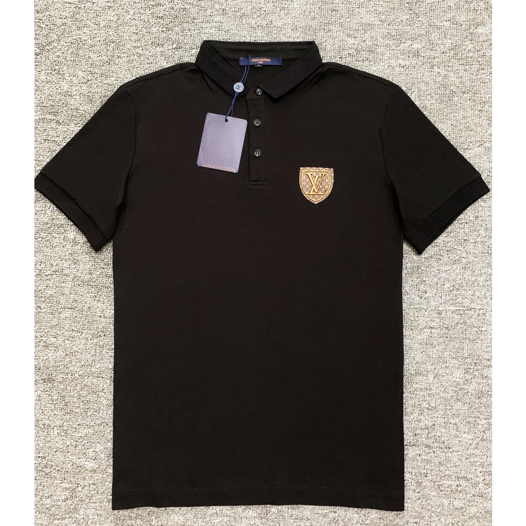 Áo thun polo tay ngắn chất liệu da thời trang mùa hè cho nam 2021