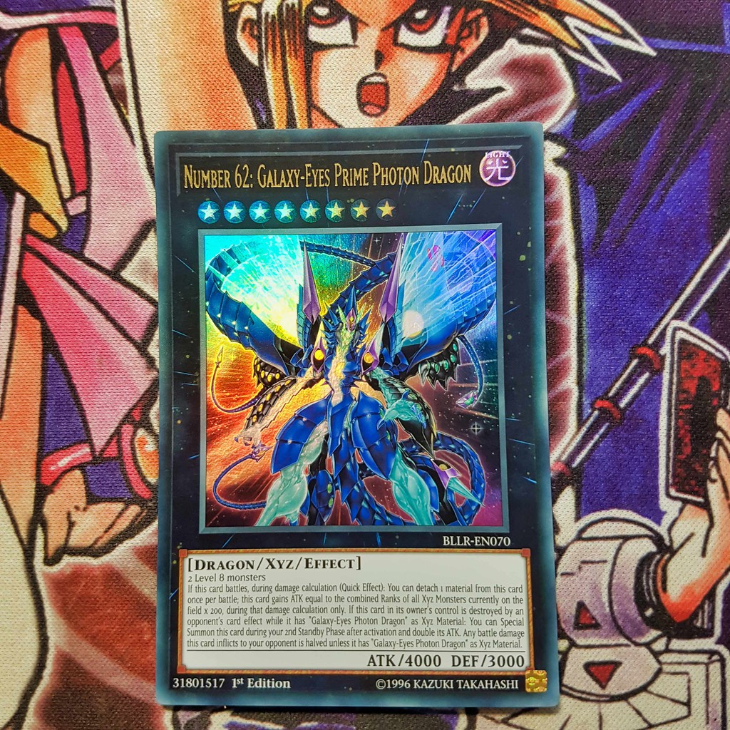 Thẻ bài Yugioh chính hãng | Number 62: Galaxy-Eyes Prime Photon Dragon | BLLR Ultra rare.