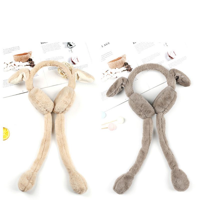 Băng Đô Tai Thỏ Bằng Vải Lông Dày Dặn Ấm Áp Dễ Thương Dành Cho Người Lớn Và Trẻ Em