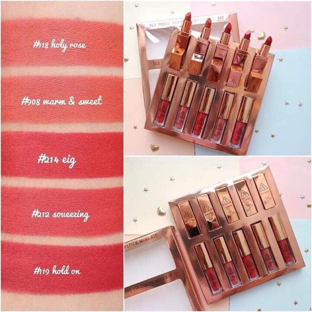 [TỔNG KHO] ❤️💄❤️ Set son mini 10 cây cho các nàng