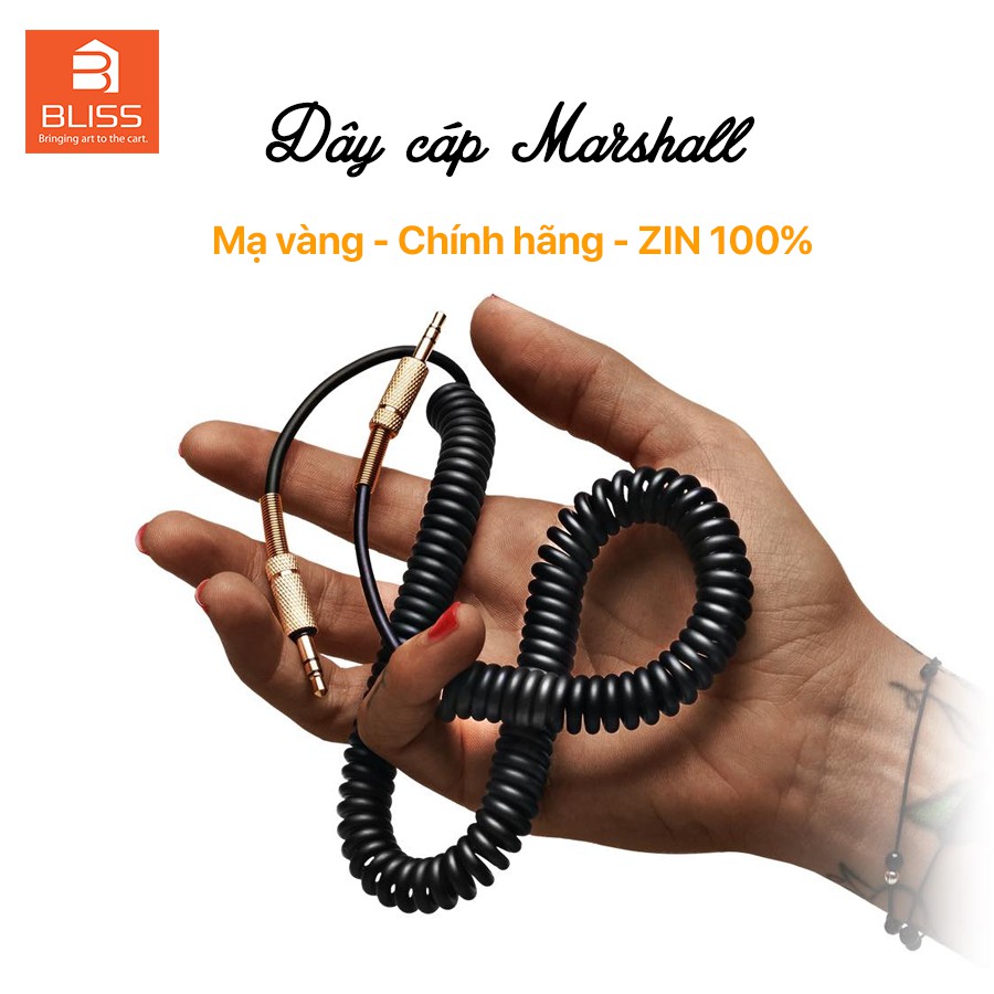 Dây cáp mạ vàng chính hãng cho tai nghe và các dòng loa Marshall đầu 3.5mm mới 100%, nghe nhạc hoàn hảo hơn