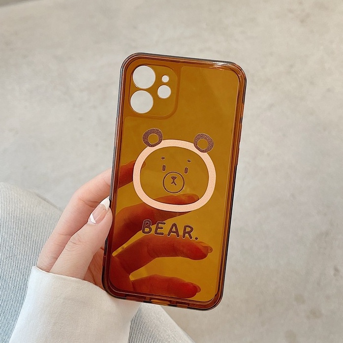 Ốp điện thoại silicon mềm hình gấu caramel cho iPhone13/13pro/13promax 12/12pro/12promax 11/11pro/11promax X/XS XR XSMAX 7/7Plus 8/8Plus 6/6Plus/6s/6sPlus