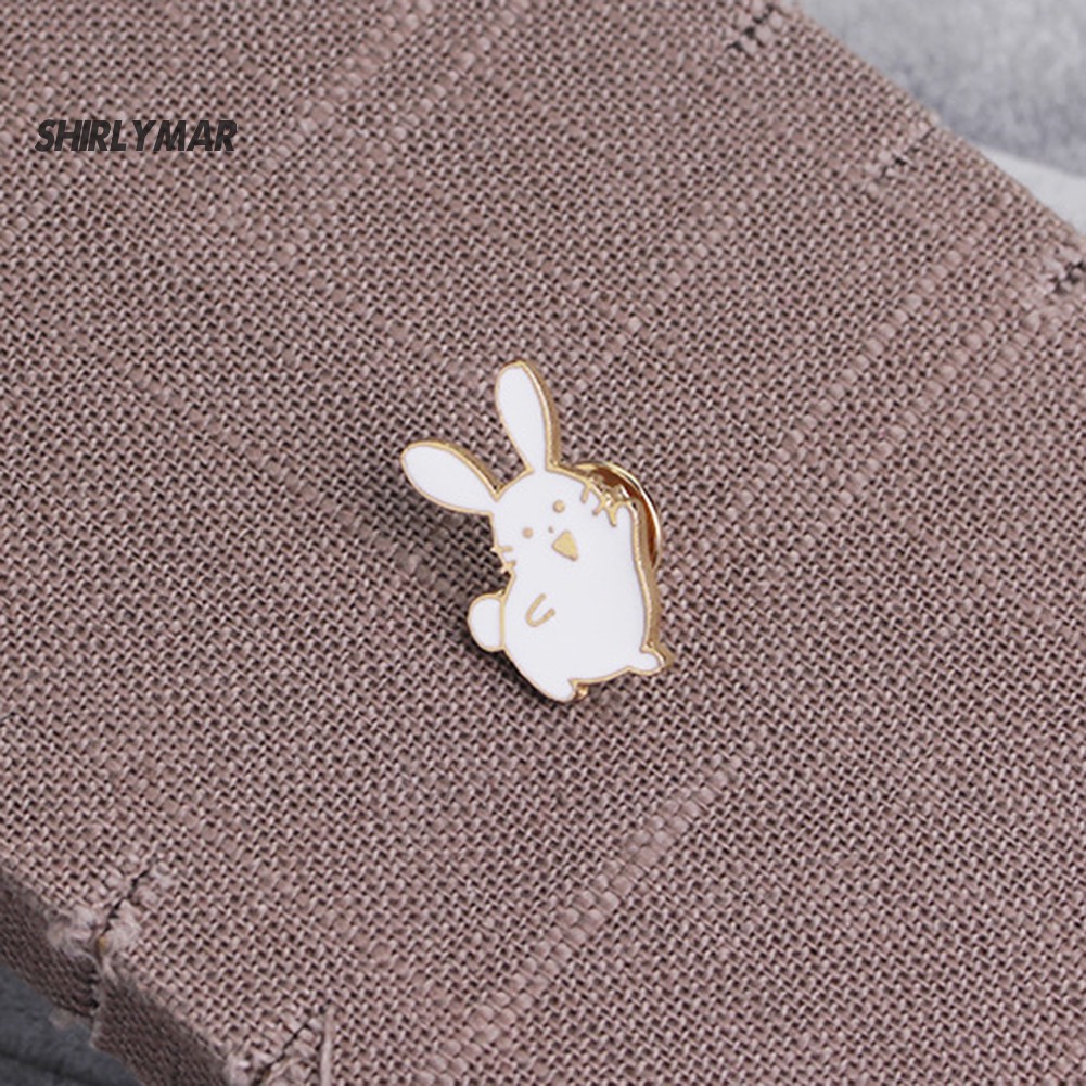 ஐSr Cute Women Cartoon Rabbit Brooch Pin Enamel Denim Backpack Badge Jewelry Gift