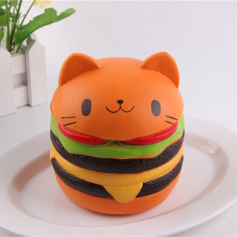 Đồ Chơi Xốp Squishy Giảm Stress Hình Bánh Hamburger 3.5 Inch Cho Bé
