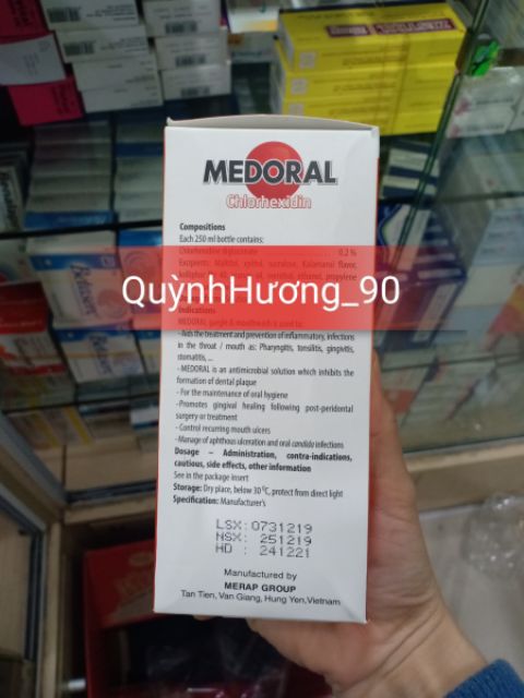 Nước súc miệng MEDORAL chai lớn 250ML