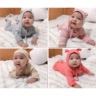 Sét chổng mông bộ 3 chi tiết giữ nhiệt tai thỏ cho bé