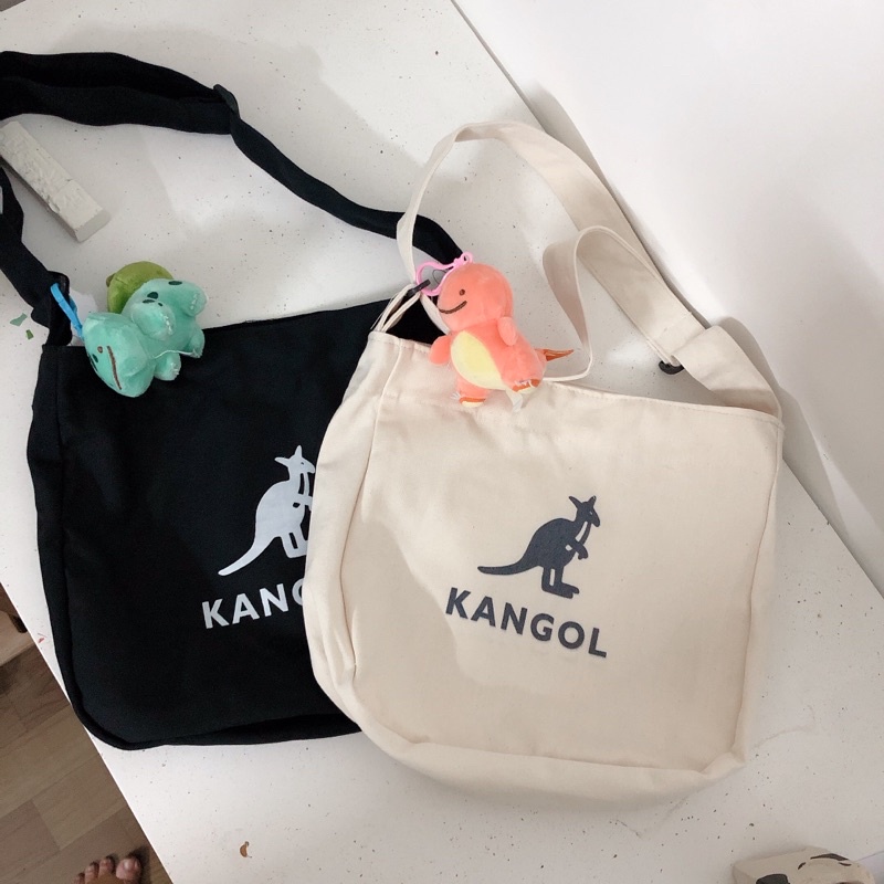 Túi đeo chéo Kangol kiểu Hàn ulzzang unisex (có sẵn, vừa a