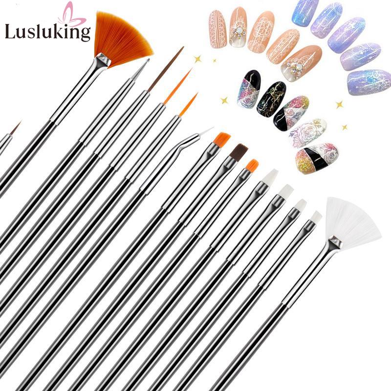 Set 15 / 20 / 23 cọ vẽ móng tay Lusluking chuyên dụng cao cấp