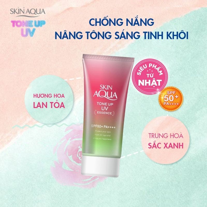 (nội địa + date new)kem chống nắng Skin Aqua Tone Up spf50 ( xịt + bôi)
