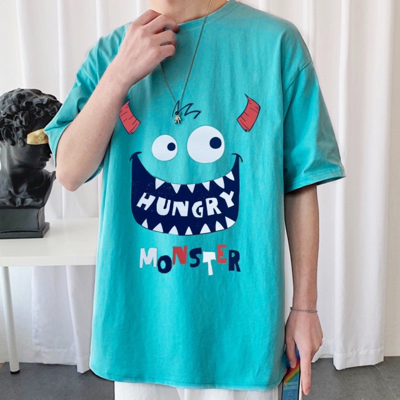 áo thun tay lỡ monster