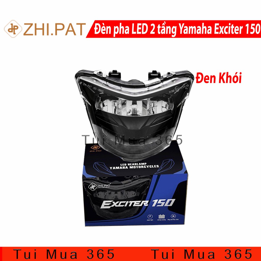 Đèn led Zhipat 2 tầng EXCITER 150 Sporty Viền Đen Khói và Bạc