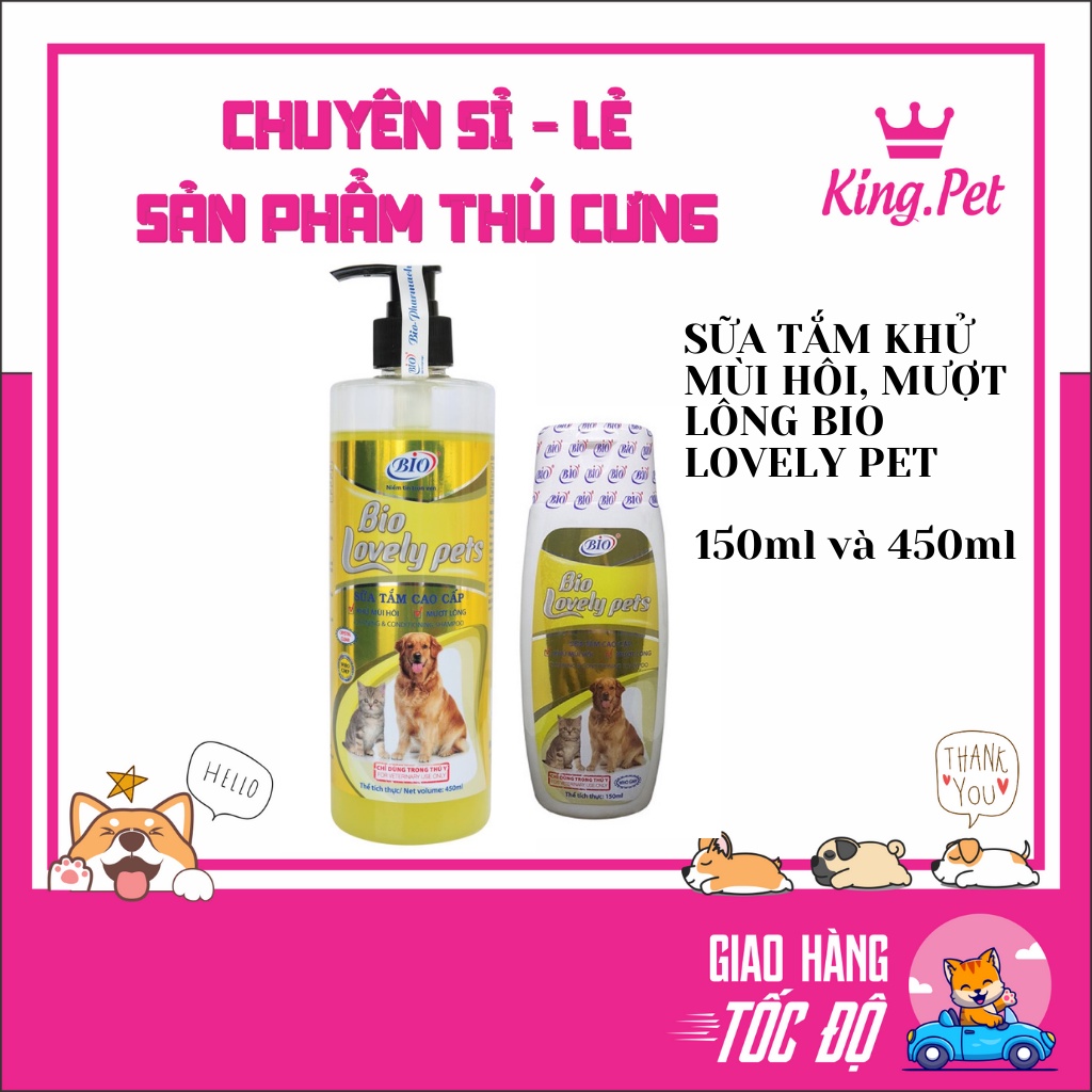 SỮA TẮM KHỬ MÙI HÔI, MƯỢT LÔNG BIO LOVELY PET