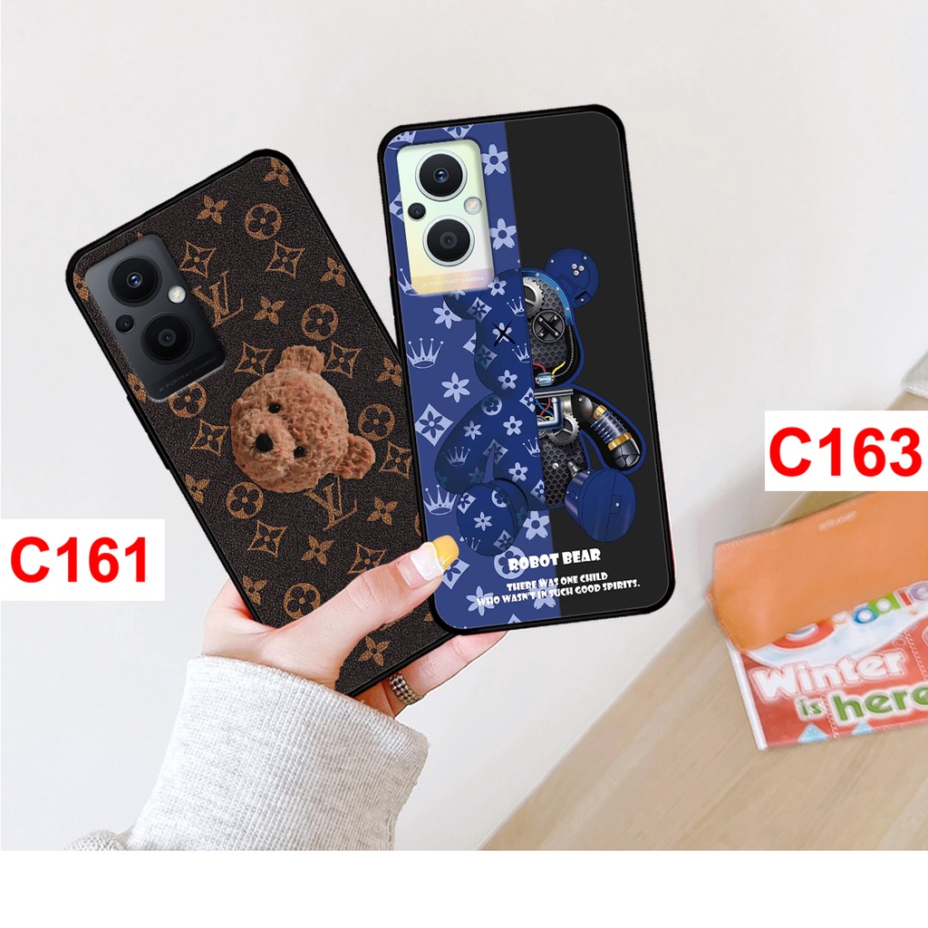 Ốp lưng Oppo Reno 7 - Reno 7Z  in hình gấu bearbrick , kwas thời trang cao cấp.