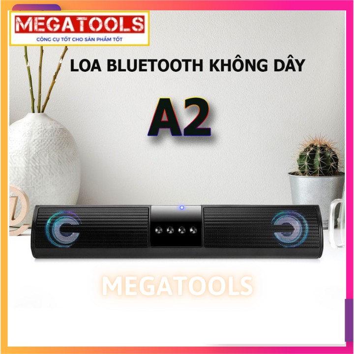 Loa Bluetooth Speaker A2 Dáng Dài 2 Loa Cực Hay bass căng treble đỉnh Hỗ Trợ Thẻ Nhớ, Đài FM, Sạc Usb