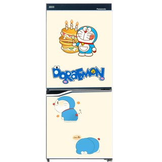 Decal trang trí tủ lạnh mẫu doraemon và bánh rán chất liệu cao cấp độ phai màu trên 10 năm