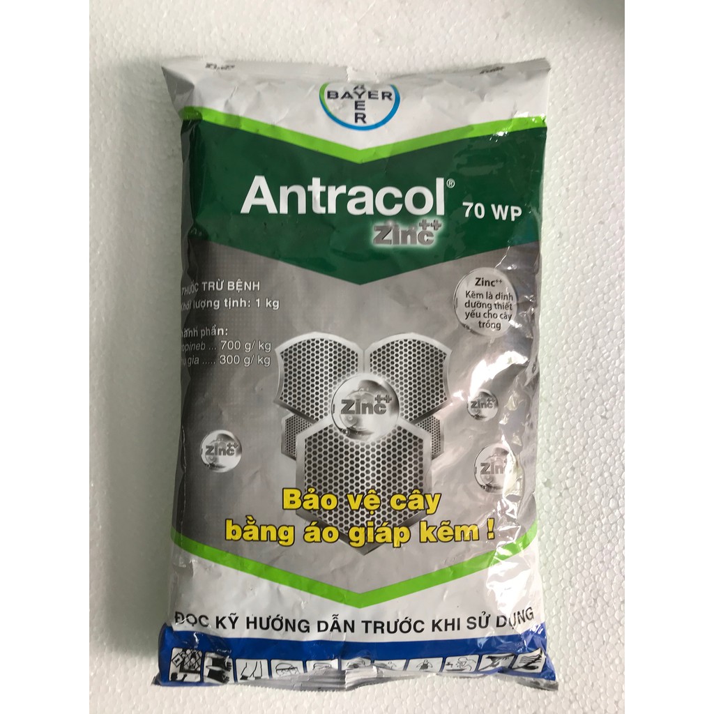 Antracol 1kg Bayer Trừ Đạo Ôn Lúa, Thán Thư Xoài , Cà Phê, Đốm Vòng cà chua, khoai tây, Sương Mai dưa