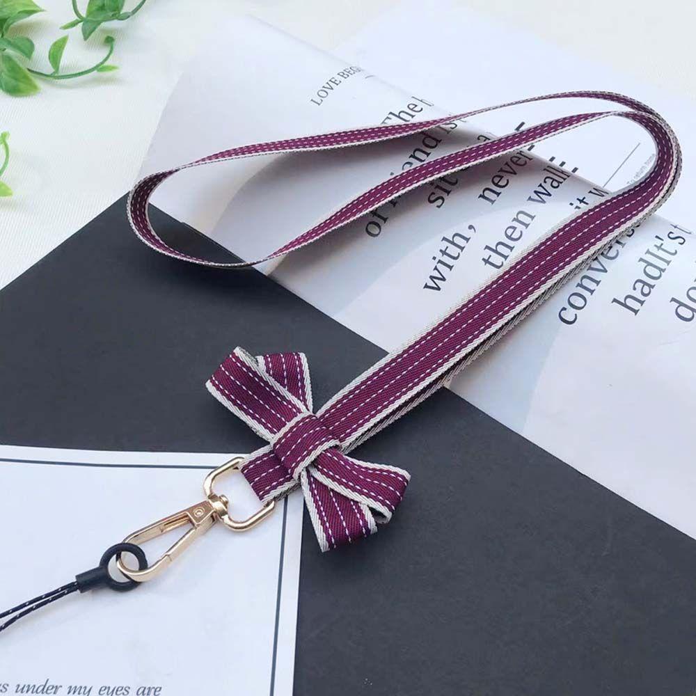 Dây Đeo Điện Thoại / Thẻ ID / Chìa Khóa Họa Tiết Thắt Nơ Xinh Xắn Cho Nam Và Nữ