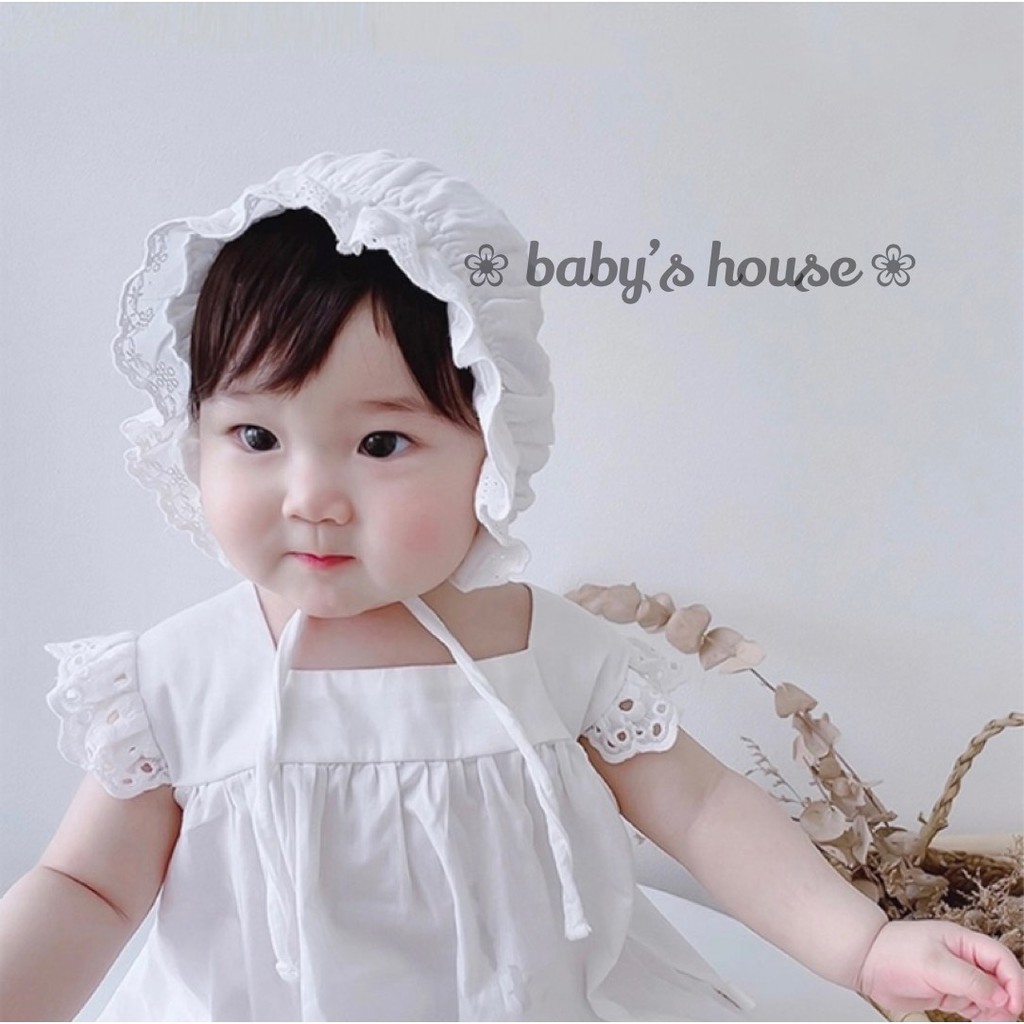 Mũ tiểu thư cho bé - đũi trơn( 6-10kg)