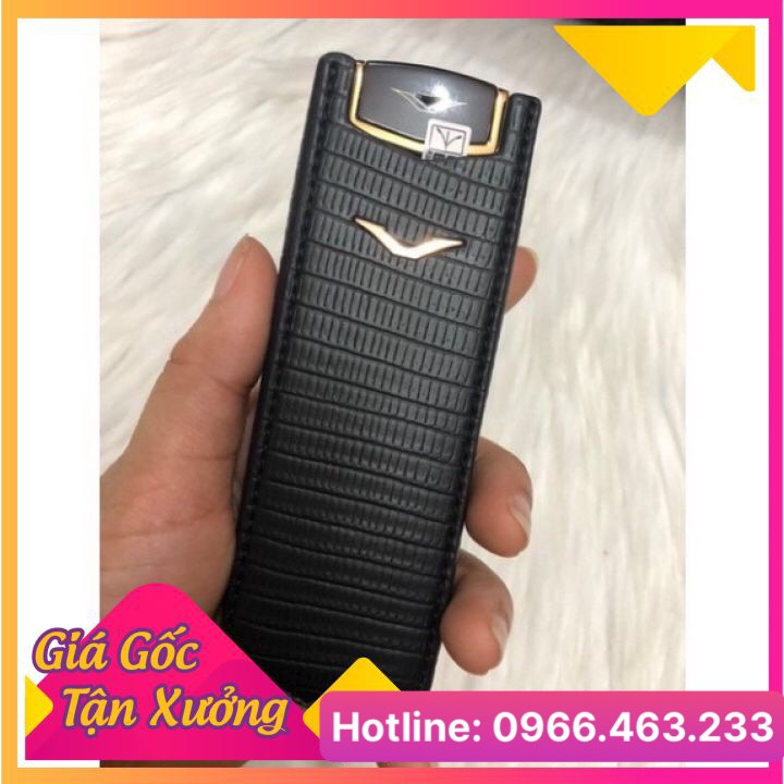 Bao da Vertu  S đứng không nắp da cá sấu cực đẹp