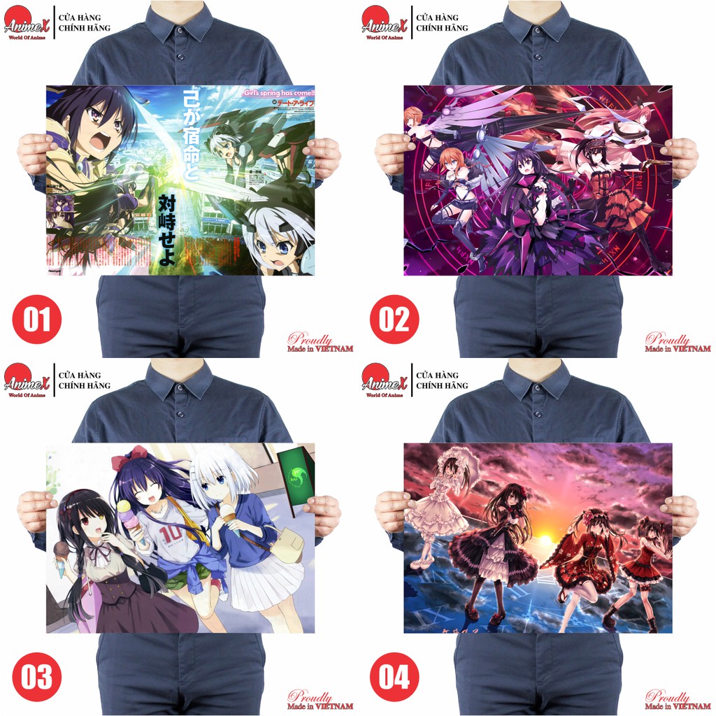 Tấm Poster Áp Phích A3 Anime Date A Live - Cuộc Hẹn Sống Còn - Deto A Raibu - Poster Decal Dán Tường By AnimeX