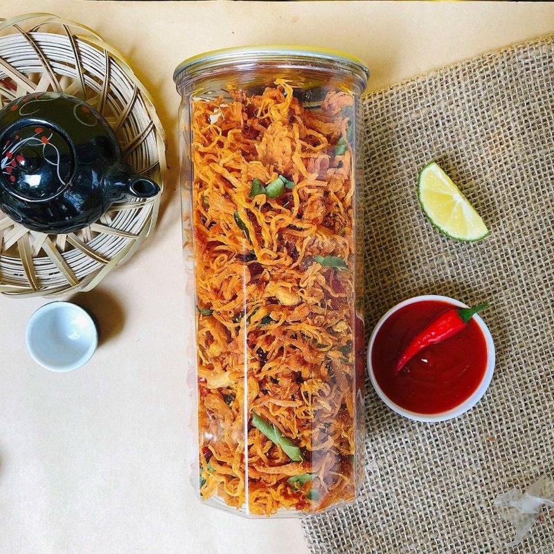 [Lon 300.gram ] Khô Gà Lá Chanh Loại Ngon - Chất Lượng - VSATTP