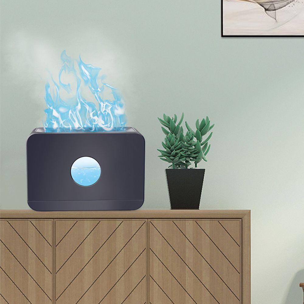 LAKAMIER Máy Phun Sương Tạo Độ Ẩm Không Khí Hình Ngọn Lửa 3D Sáng Tạo