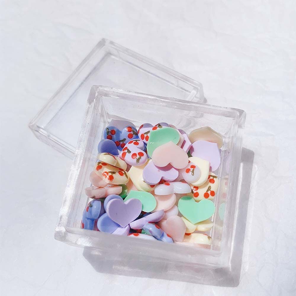 Phụ Kiện Trang Trí Móng Tay 3D Hình Trái Tim / Quả Anh Đào / Trái Tim Xinh Xắn