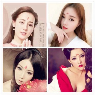 Combo 30 tờ Hình xăm nước tatoo mini dán trán Chu Sa, Võ Tắc Thiên cổ trang cosplay đẹp dễ thương