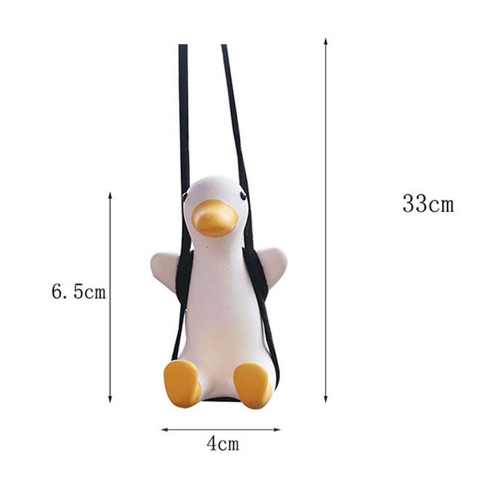 Mặt dây treo trang trí gương chiếu hậu xe hơi hình chú vịt hoạt hình sáng tạo