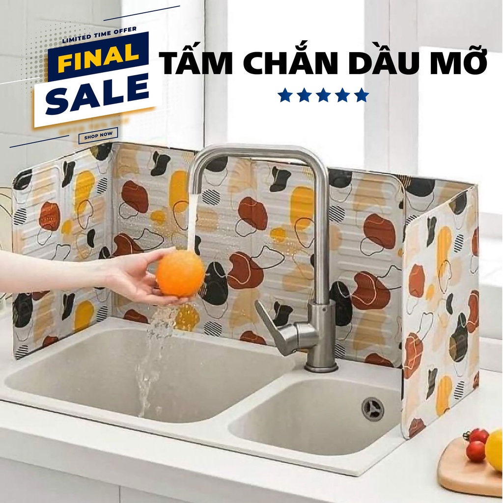 Miếng chắn dầu mỡ chống bắn, tránh gió khi nấu ăn hình ngẫu nhiên