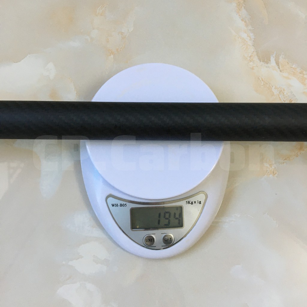 Ống Carbon 3K rỗng dài 1 mét đường kính ngoài 28mm, đường kính trong 25mm