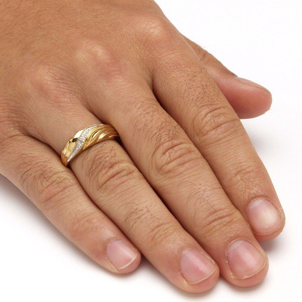 Nhẫn đeo tay đính đá kim cương nhân tạo sáng tạo cho nam và nữ