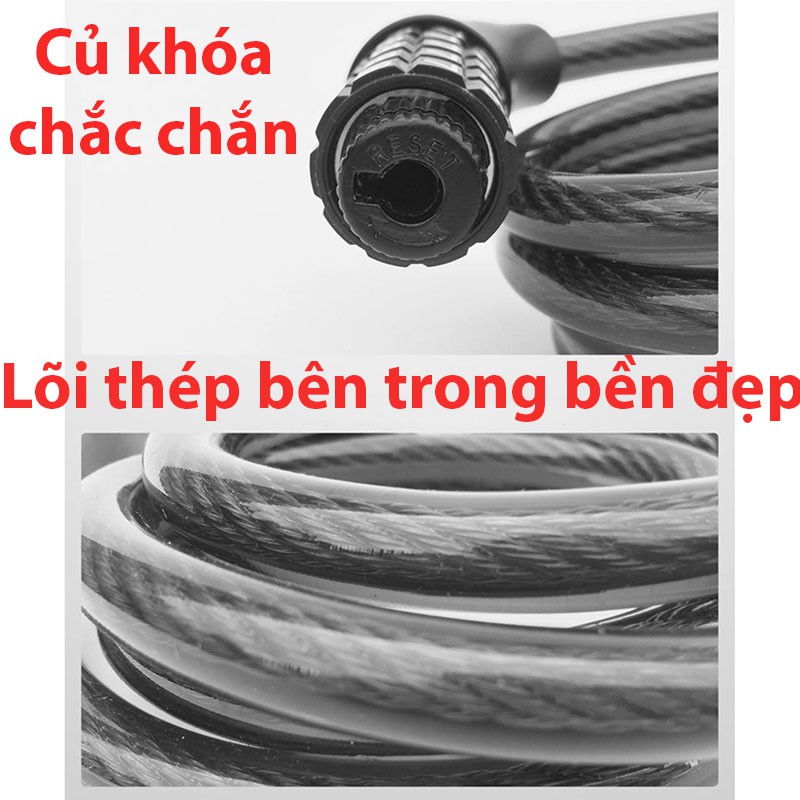 Ổ Khóa Dây 5 Số Chống Trộm Cho Xe Đạp Chất Lượng Cao KH01