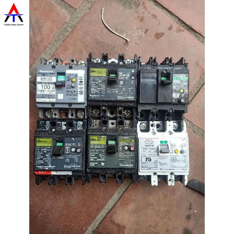 Aptomat chống giật 40-100A dòng rò 30mA chuyên lắp tổng 220VAC nhật bãi
