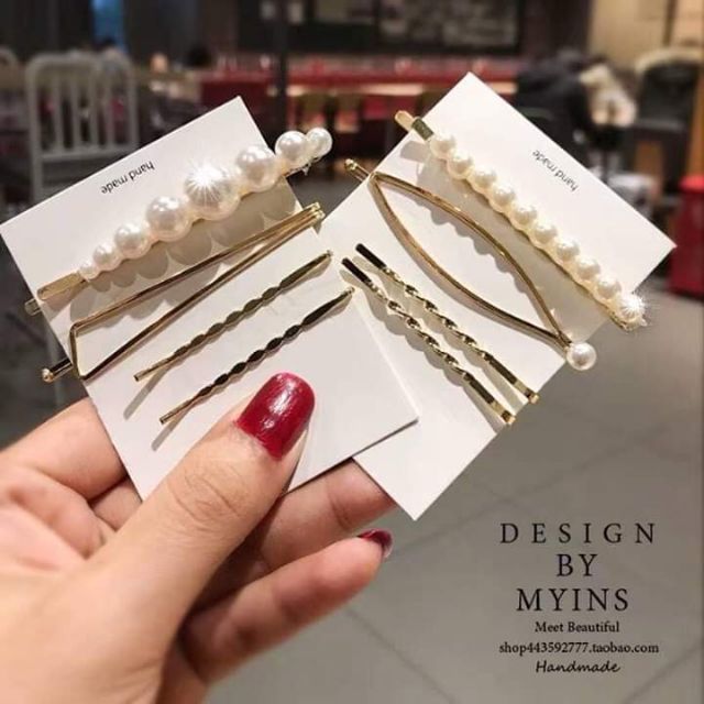Set 4 kẹp tóc sang trọng