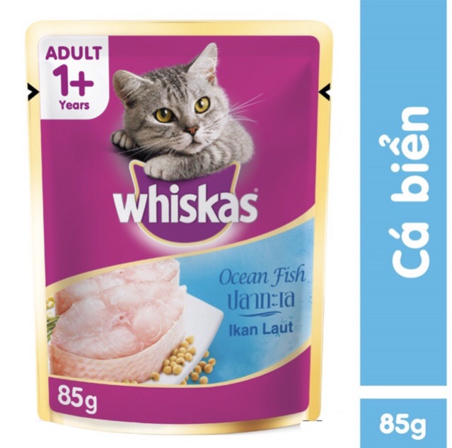 6 gói Pate cho mèo Whiskas 85g mix đủ vị