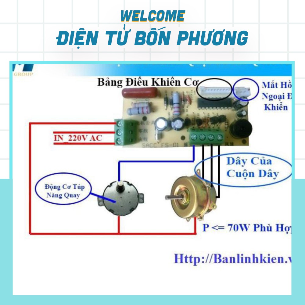 Bộ Điều Khiển Quạt Từ Xa QT-311 (Chế Quạt Thường Thành Từ Xa)